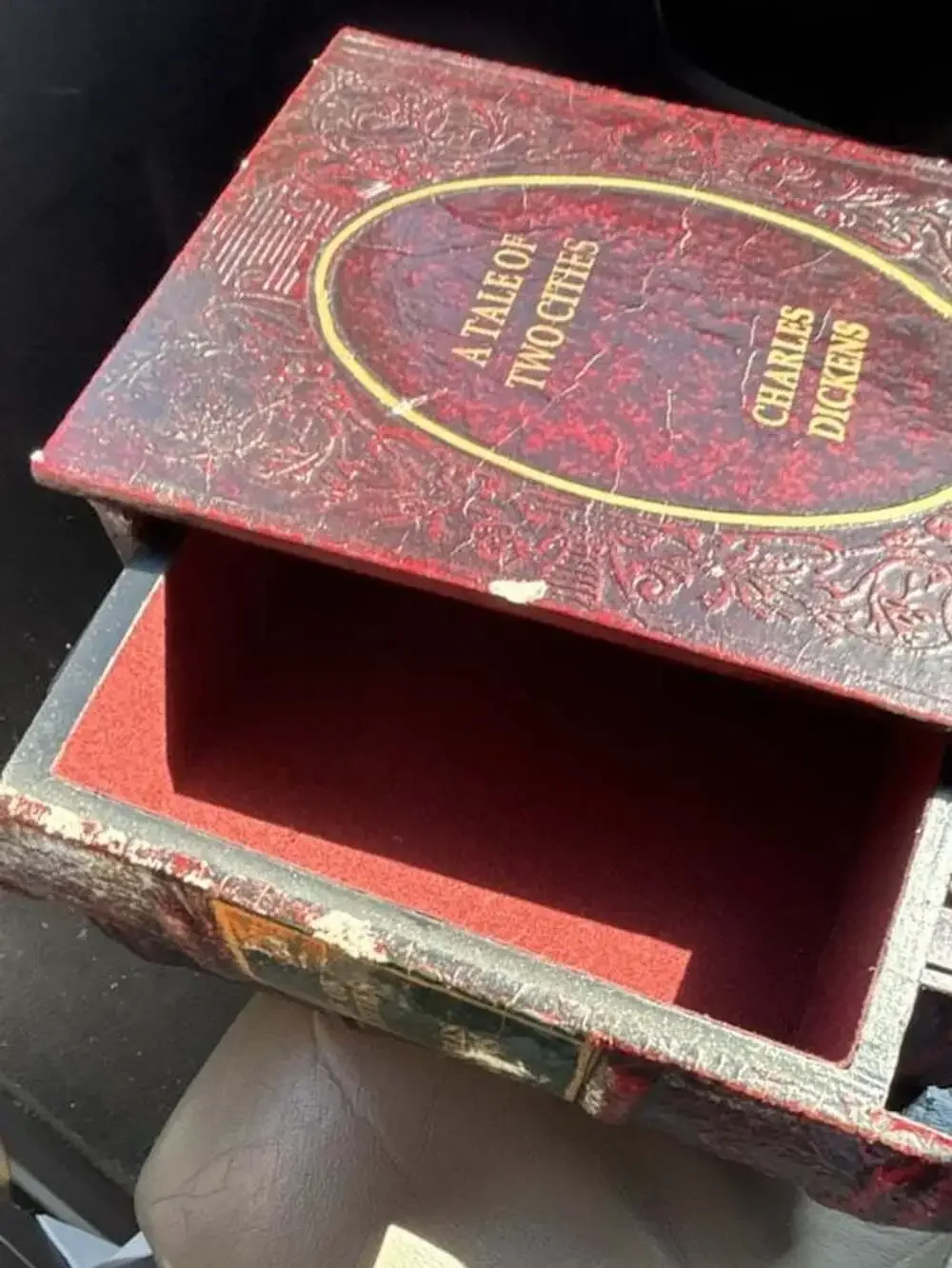 Decorative Book Storage Box Secret Book Safe Drawer Stash